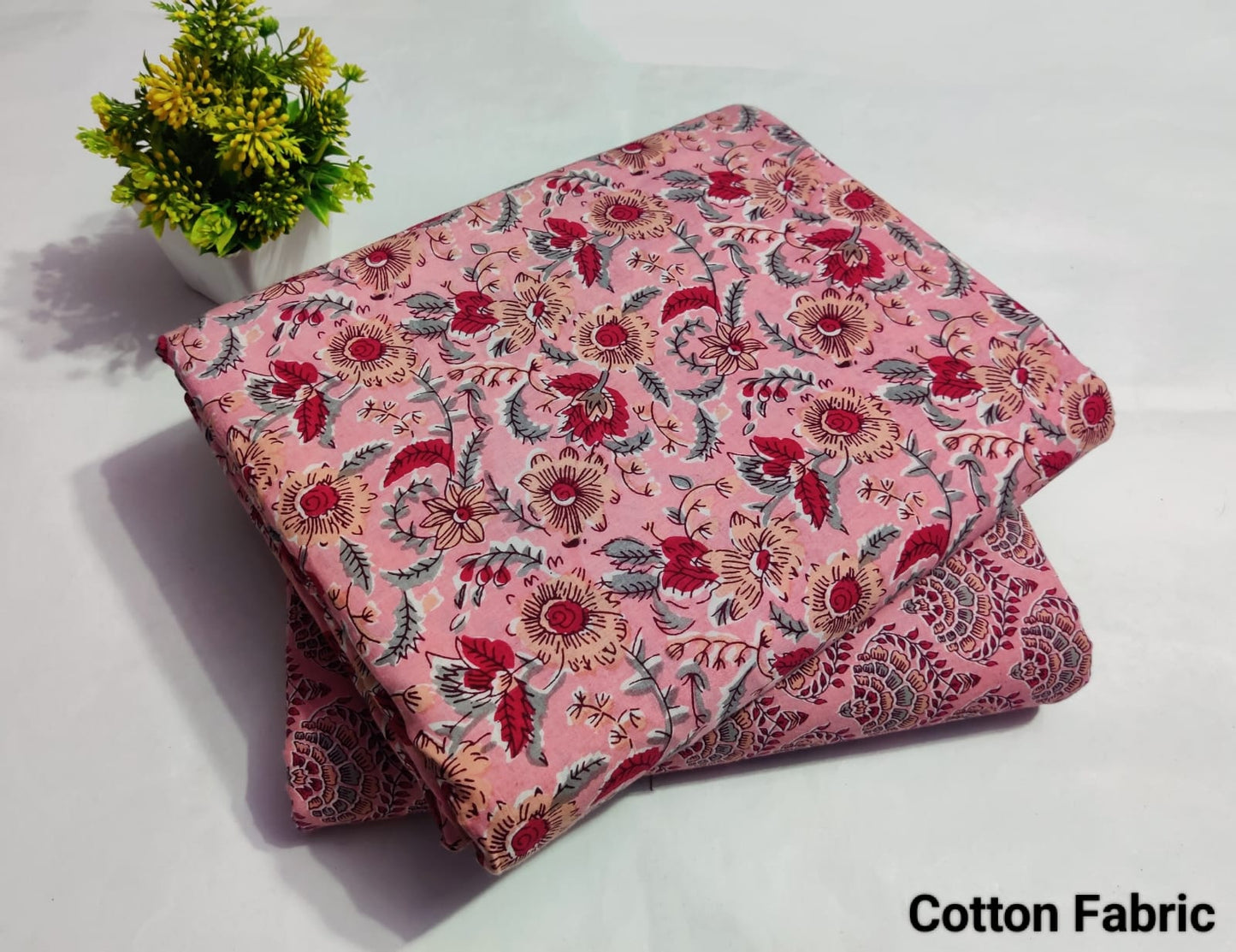 Honeysuckle | Cotton block printed fabric sets in floral print