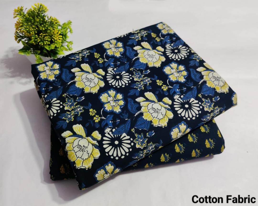 Honeysuckle | Cotton block printed fabric sets in floral print