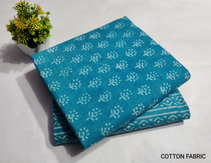 Fir Leaf | Cotton block printed fabric sets in Leaf print