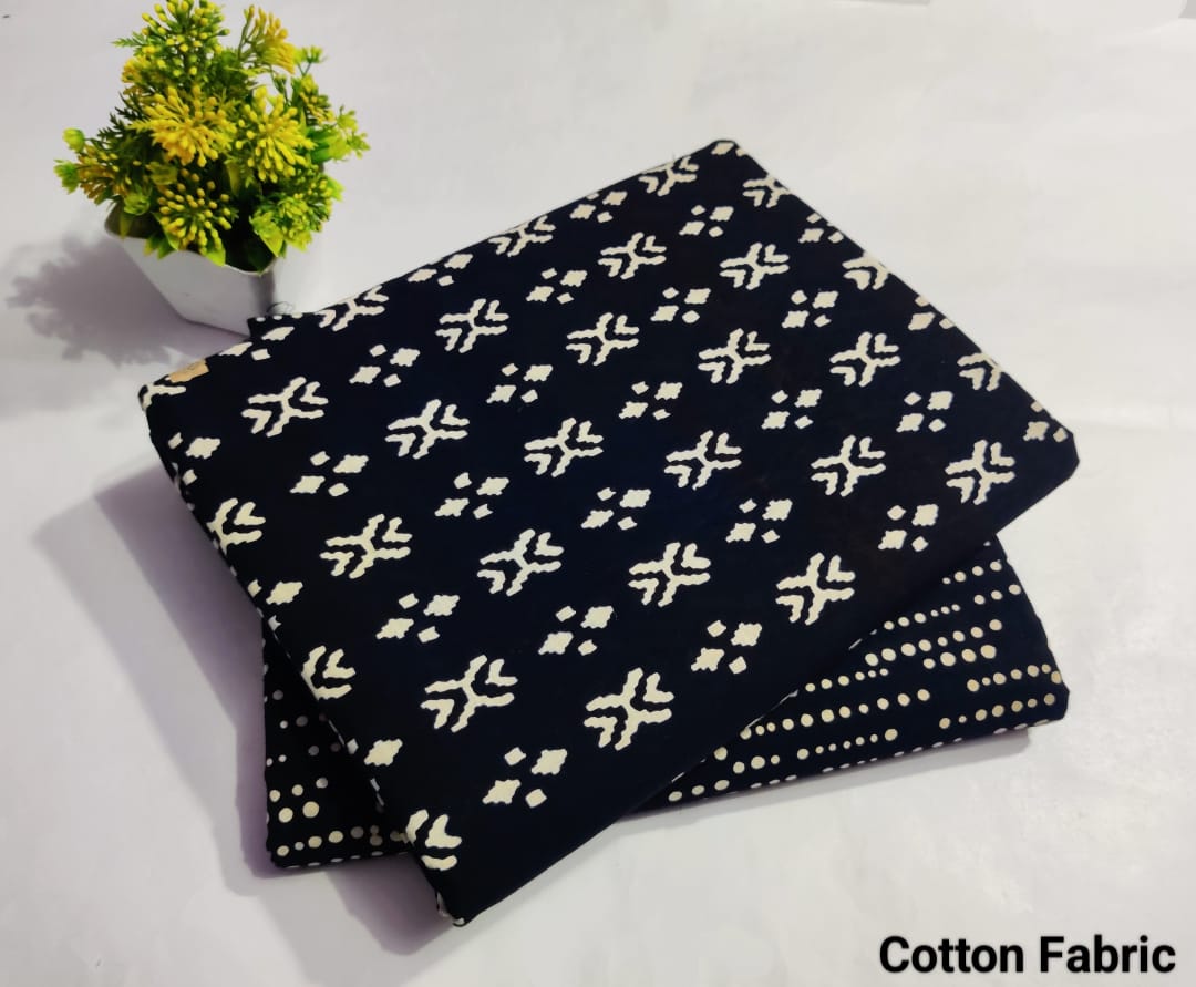 Fir Leaf | Cotton block printed fabric sets in Leaf print