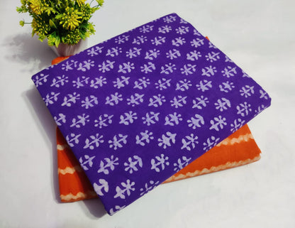 Fir Leaf | Cotton block printed fabric sets in Leaf print