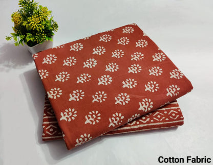 Fir Leaf | Cotton block printed fabric sets in Leaf print