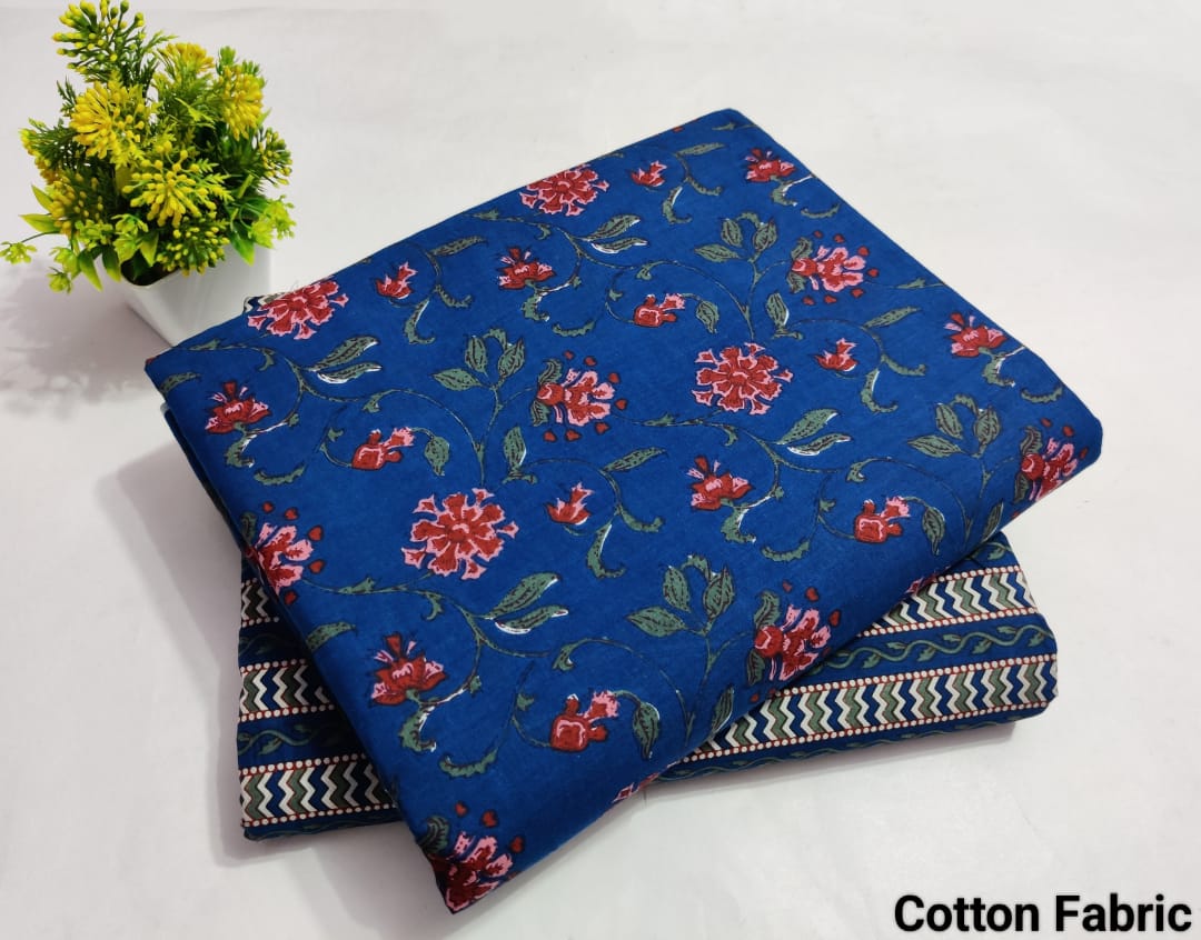 Honeysuckle | Cotton block printed fabric sets in floral print