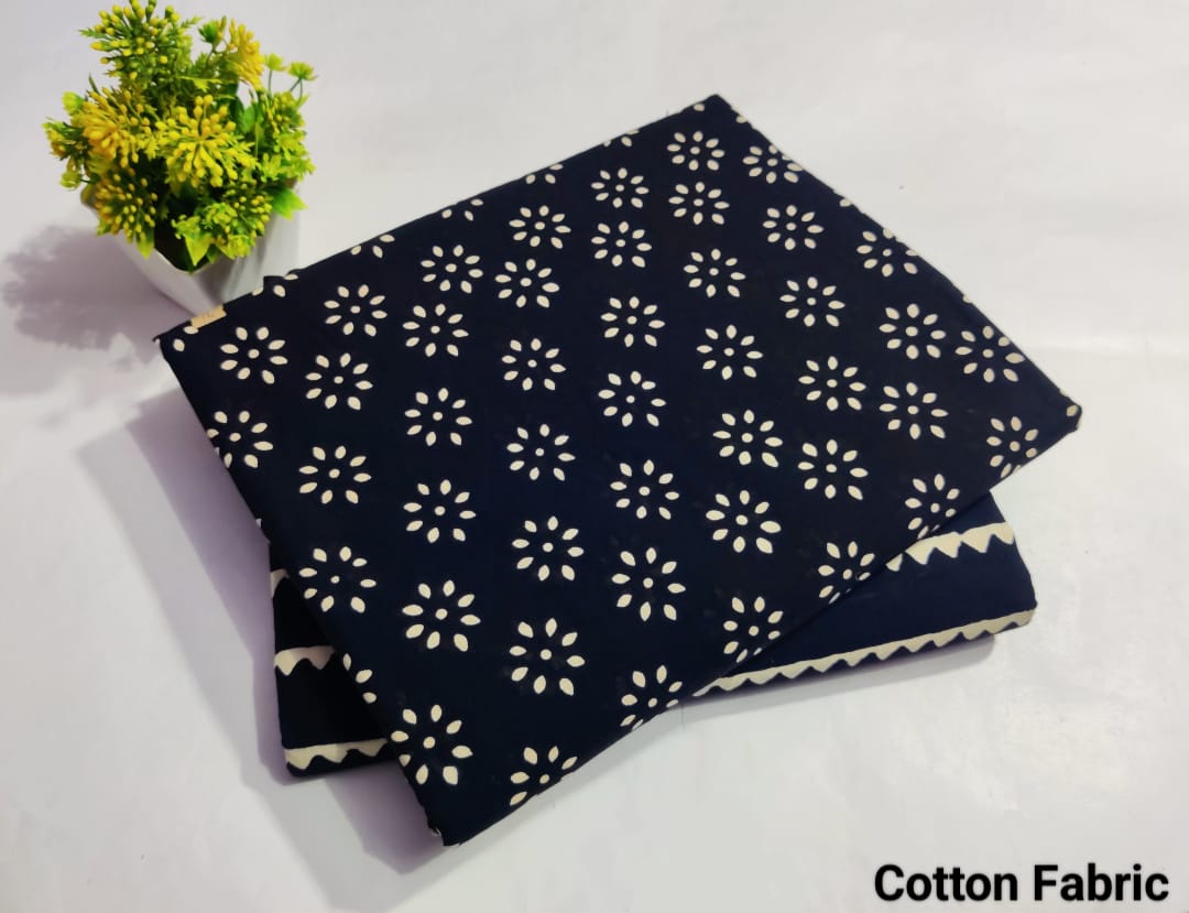 Fir Leaf | Cotton block printed fabric sets in Leaf print