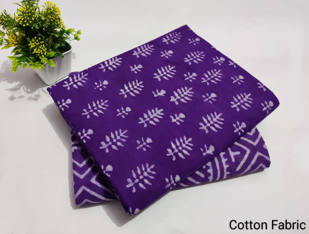 Frond | Cotton block printed fabric sets in leaf print