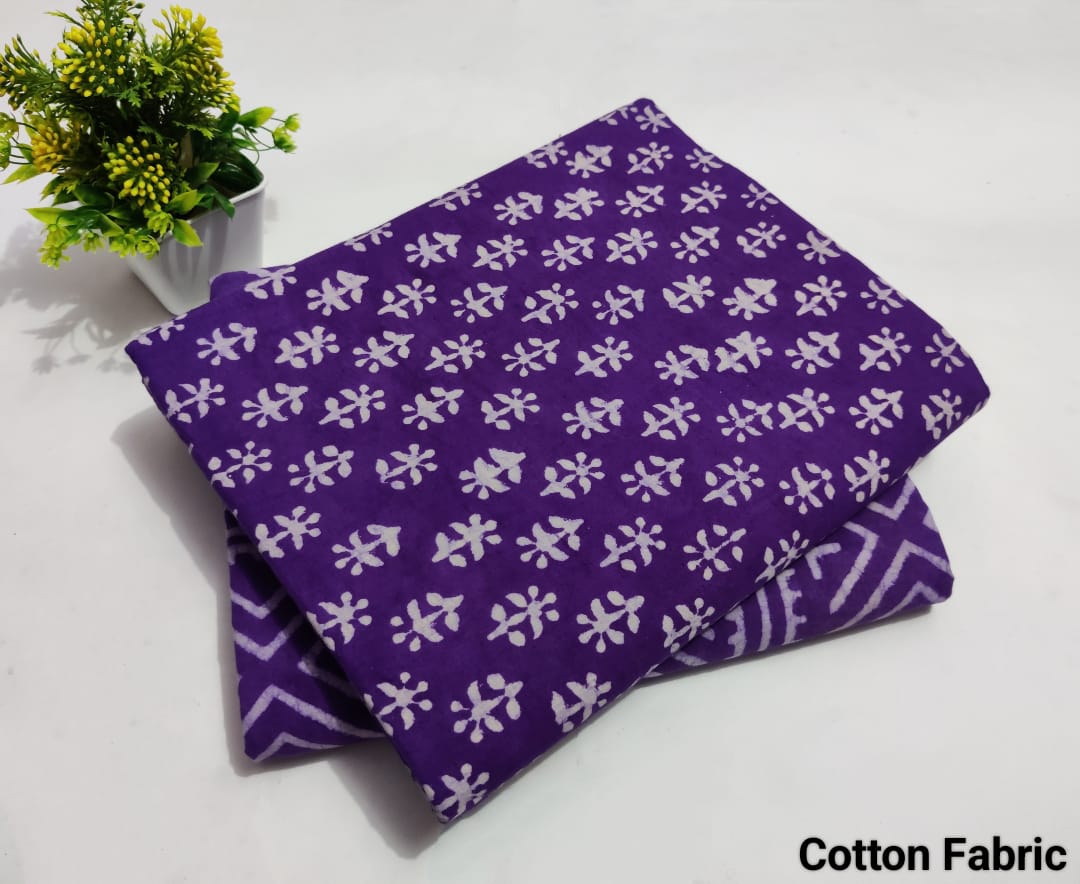 Fir Leaf | Cotton block printed fabric sets in Leaf print