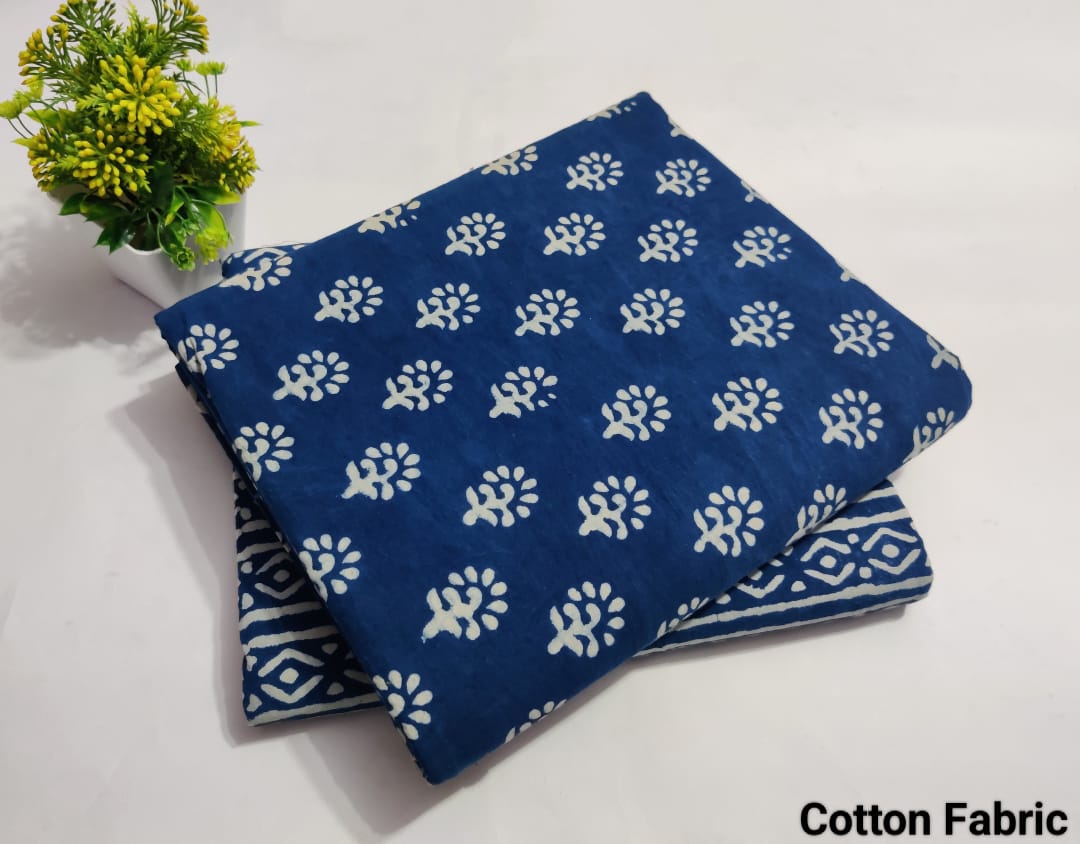 Fir Leaf | Cotton block printed fabric sets in Leaf print