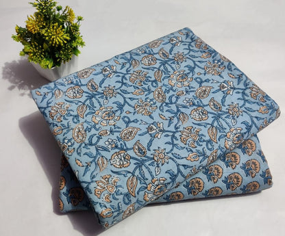 Honeysuckle | Cotton block printed fabric sets in floral print