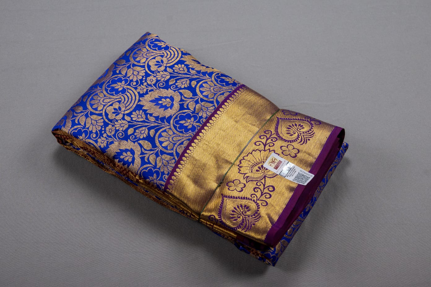 Mohur | Kanchipuram Pure silk saree with zari border