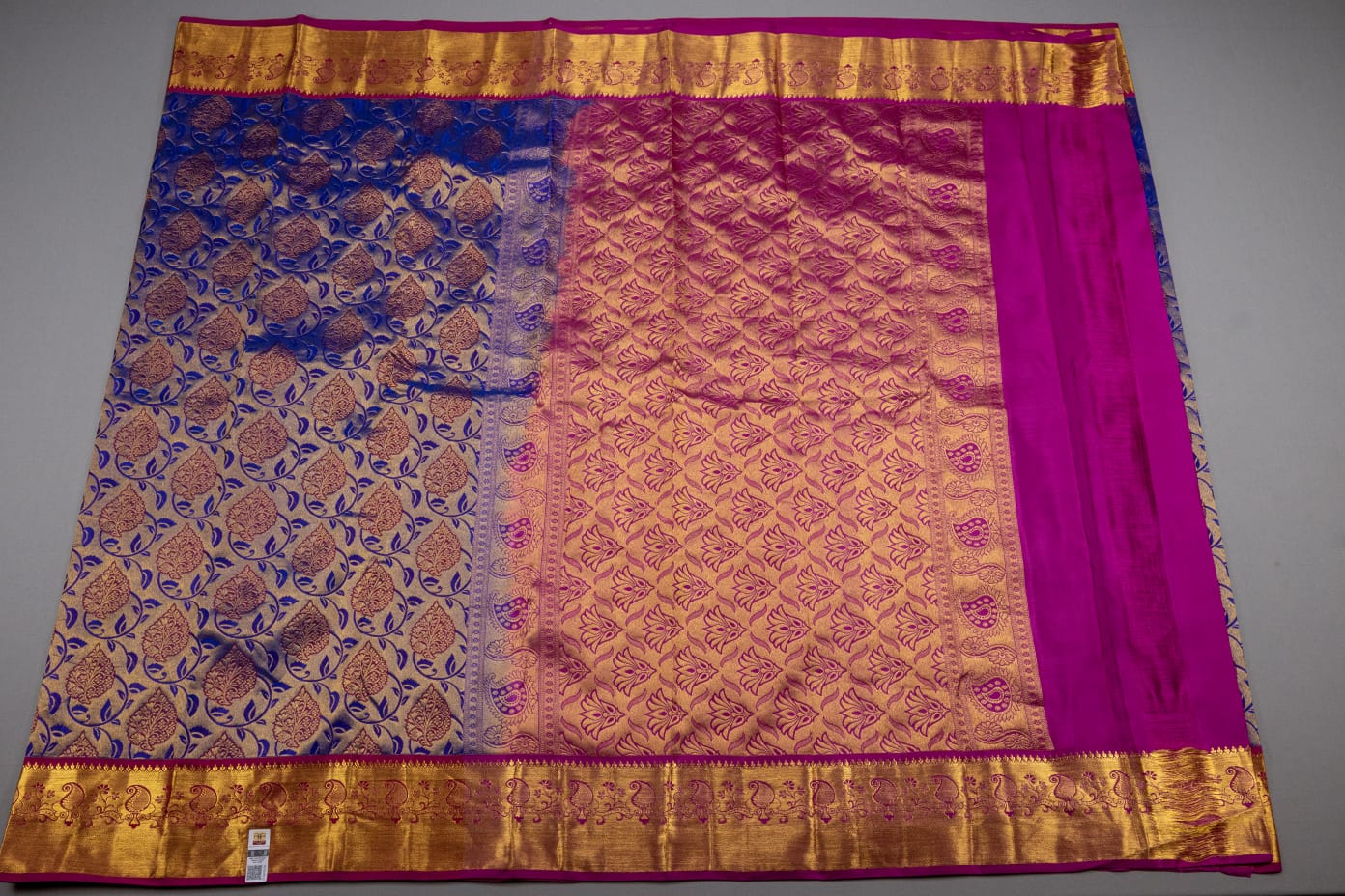 Mohur | Kanchipuram Pure silk saree with zari border