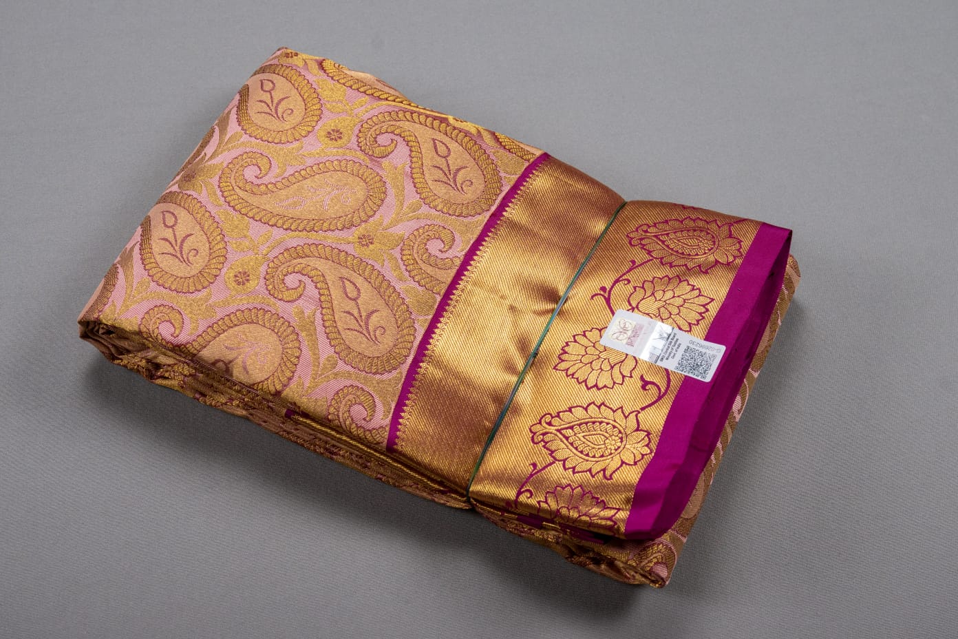 Mohur | Kanchipuram Pure silk saree with zari border