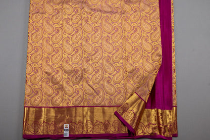 Mohur | Kanchipuram Pure silk saree with zari border