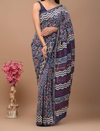 Ada | hand block printed chanderi sarees