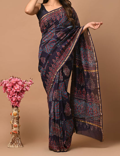 Ada | hand block printed chanderi sarees