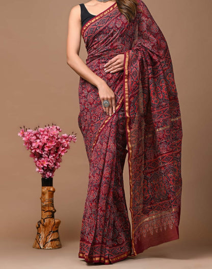 Aafat | hand block printed chanderi sarees