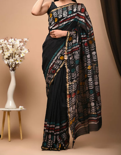 Nakhra | hand block printed chanderi sarees