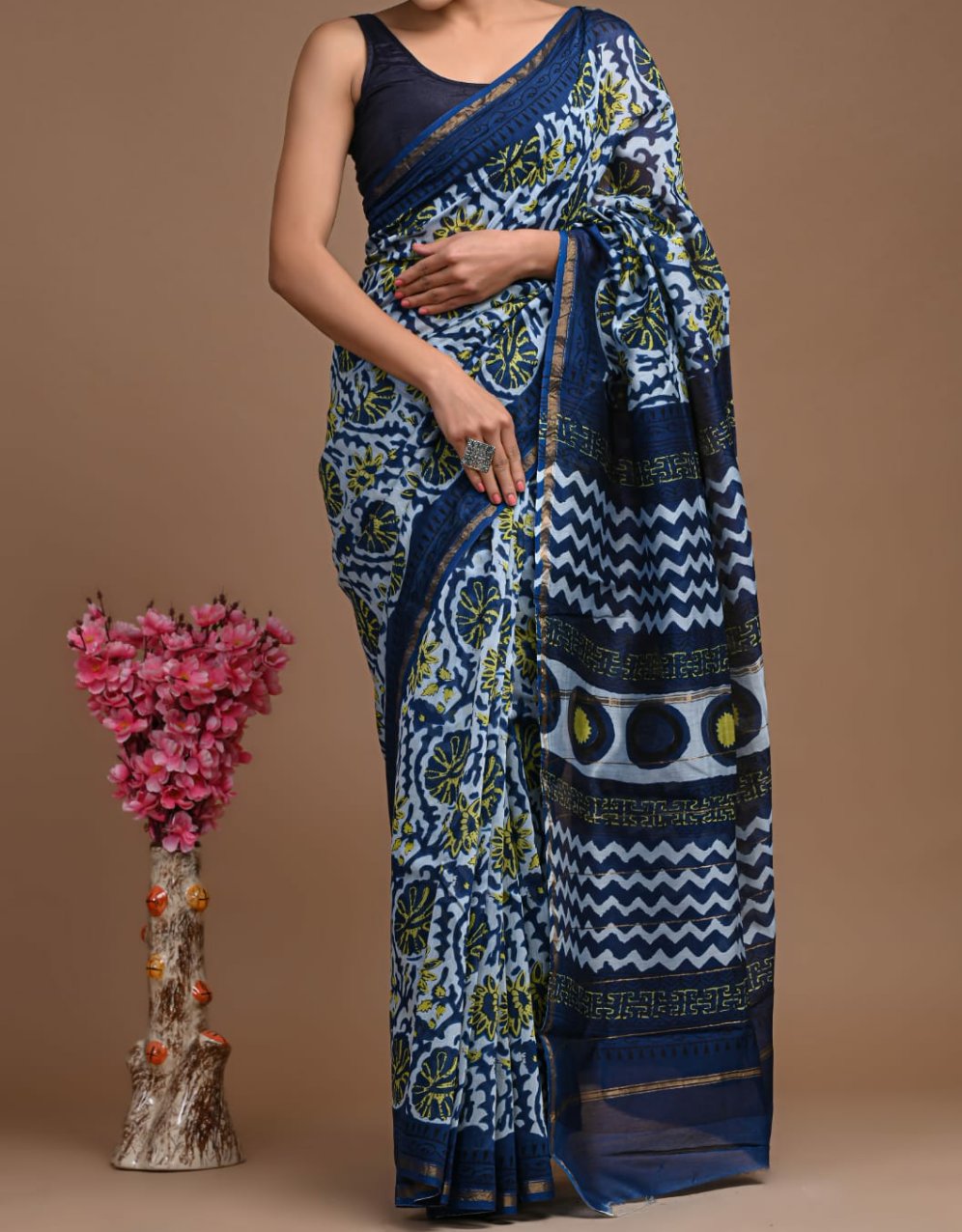 Ada | hand block printed chanderi sarees