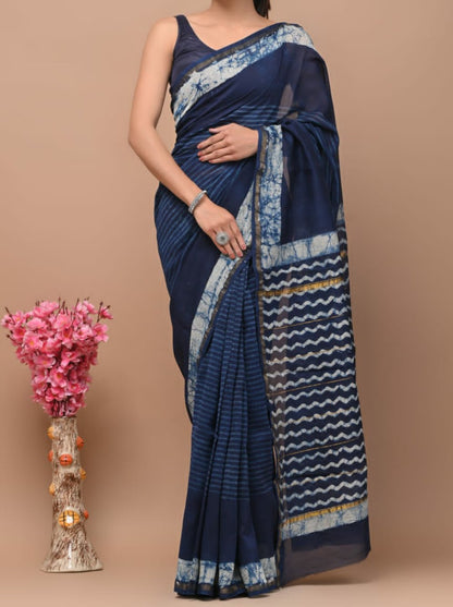 Ada | hand block printed chanderi sarees