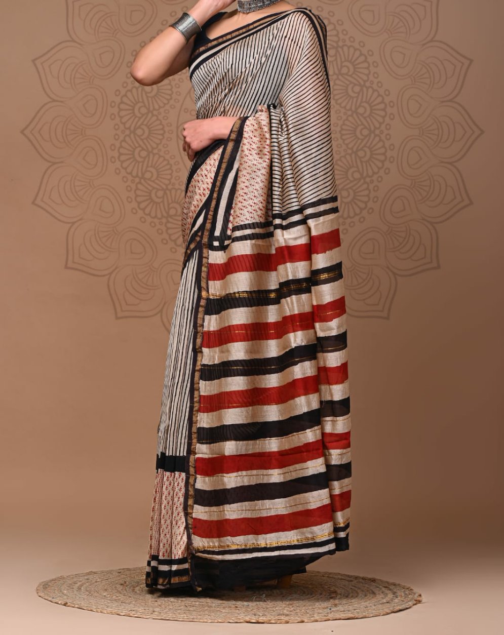 Nazakat | hand block printed chanderi sarees