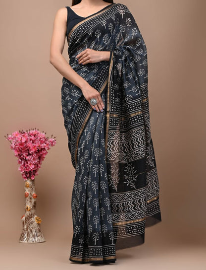 Ada | hand block printed chanderi sarees