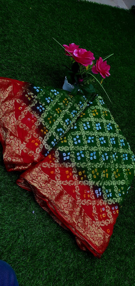 Ghadchola bandhej sarees