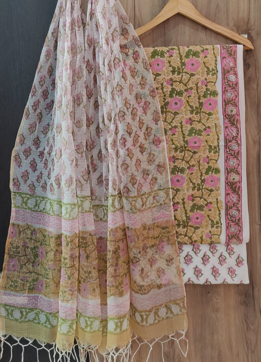 Daisies | hand block printed cotton suits