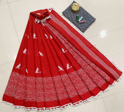 Softness | cotton mulmul sarees with blouse