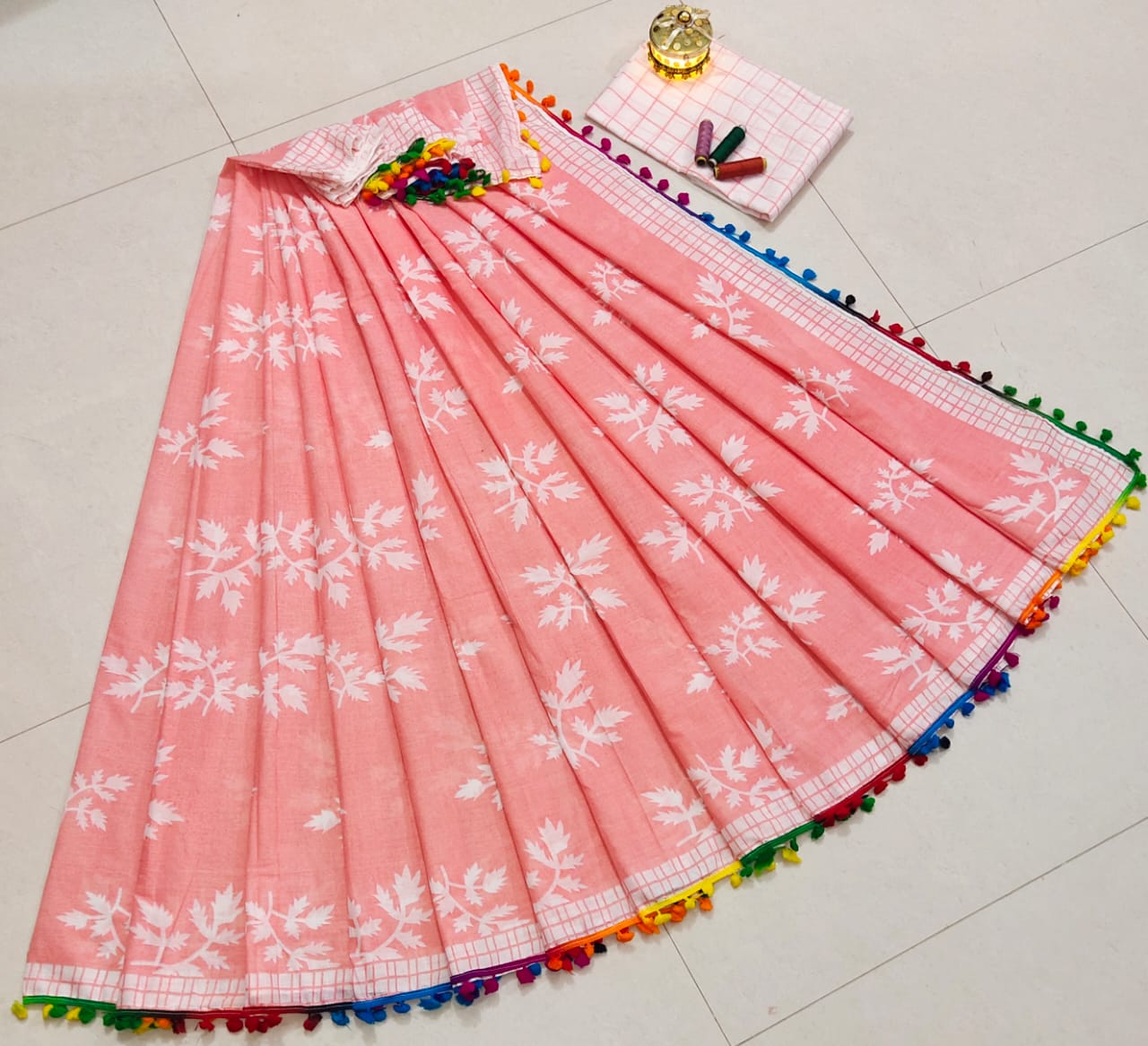 Softness | cotton mulmul sarees with blouse