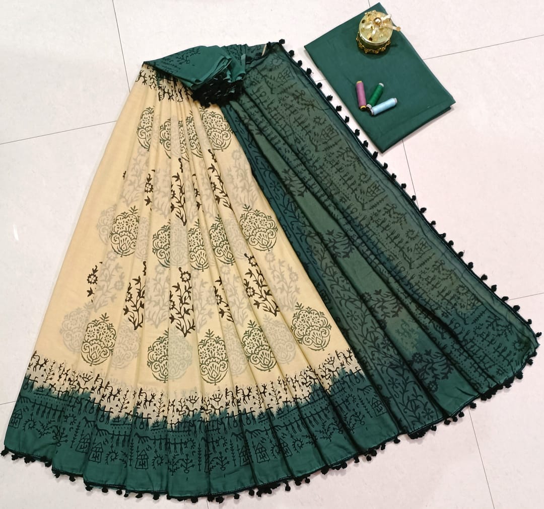 Softness | cotton mulmul sarees with blouse