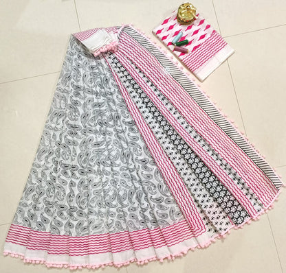 Softness | cotton mulmul sarees with blouse