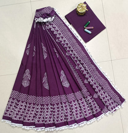 Softness | cotton mulmul sarees with blouse