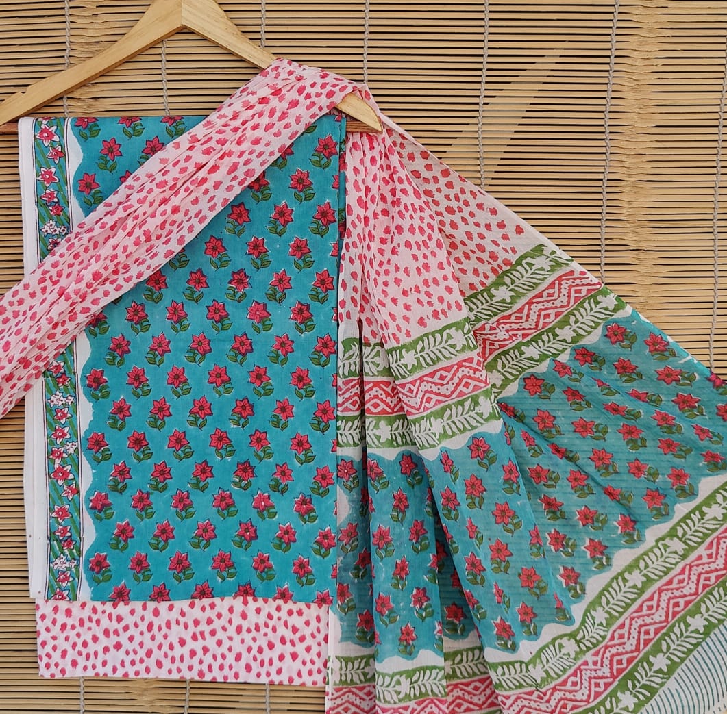 Flor | hand block printed cotton suits